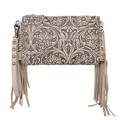 Montana West Western Purse for Women Crossbody Bag Wristlet Clutch Purse - color: A3 Khaki
