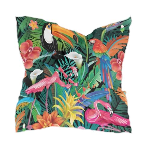 Silk Scarf Women Silk Neckerchief Sleep Wrap Head Scarf Square Headwear Lady Aesthetic Accessory 35.4 * 35.4in - color: Color8