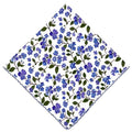 21x21 inches 100% Cotton Bandana for Women - Soft Square Scarf, Multi-Purpose Head Covering, Hair Bandana - color: P01-purple & Blue Flower