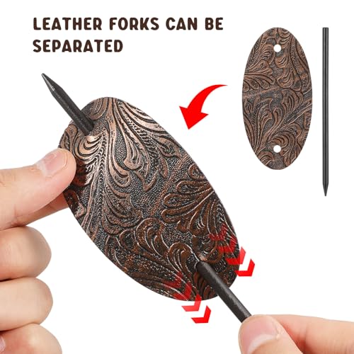 Mobestech Hairpin Head Pieces for Women - Hair Clips, Bun Hair Pieces, Ponytail Holders, Leather Barrettes & Hair Sticks