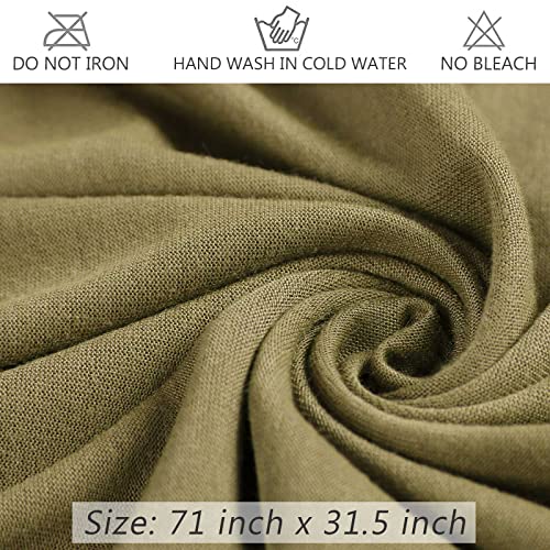 Head Wraps for Black Women African Head Wrap Lightweight for Women Long Plain Turban Hair Scarf Scarves - color: 4 Pcs-black,camel,army Green,royal Blue