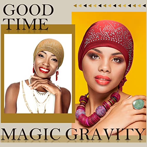 Geyoga 6 Pack Rhinestone Head Scarf for Women, Sequin Pre Tied Head Wraps, Stretchy Turban Cap for Hair Loss & Daily Wear(Elegant Style) - style: Elegant Style