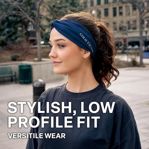COLD FACTOR Cooling Headband for Women and Men – UPF 50+ Advanced Evaporative Comfort, Instant Cooling Sweatband for Outdoor Sports, Fitness, Yoga, Hiking, Running, and Workout - color: Twisted Autumn