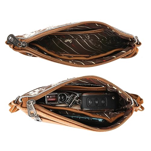 Montana West Western Purse for Women Crossbody Bag Wristlet Clutch Purse - color: A4 Brown