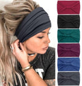Tobeffect Headbands for Women African Boho Wide Hairband Headband Knotted Head Wraps Turbans Hair Accessories - color: Headbands 1