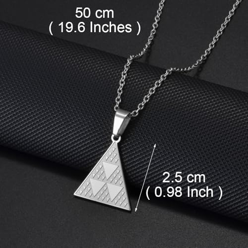 Pintadera Canaria Spain Traditional Ethnic Symbols Pendant Necklaces For Woman Jewelry - color: Silver Color 3