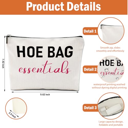 2 PCS Funny Gifts for Women Makeup Bag, Birthday Fun Hostess Gift for Women Girls Friends Cosmetic Bags Gag Gifts Girls Weekend Overnight Makeup Funny Travel Pouch, Black White - color: Multicolor 0080