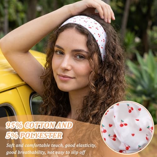 Tyqour 8pcs Women's Headbands Fashion Non Slip Cute Headband for Women Hairpin Headband Soft Fabric Girls Elastic Headbands Spring Summer Outfit