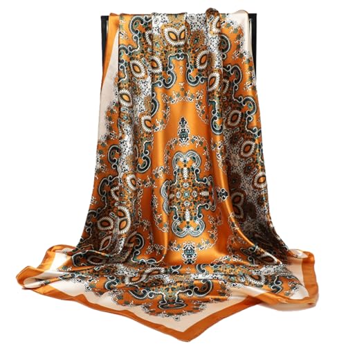Headscarf Large Square Women Scarf 35" Fashion Scarves Silk Feeling Hairscarf - color: A113