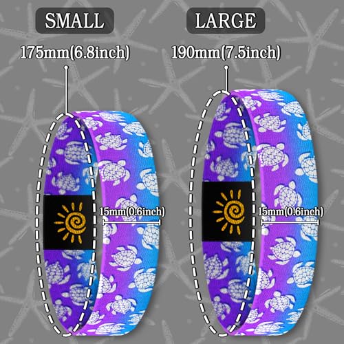 4 Pcs Surfer Beach Bracelets for Men Women Inspirational Elastic Comfy Summer Reversible Wristband Gifts Friendship Bracelets - color: Animal-Bracelets, size: (6.8") Small