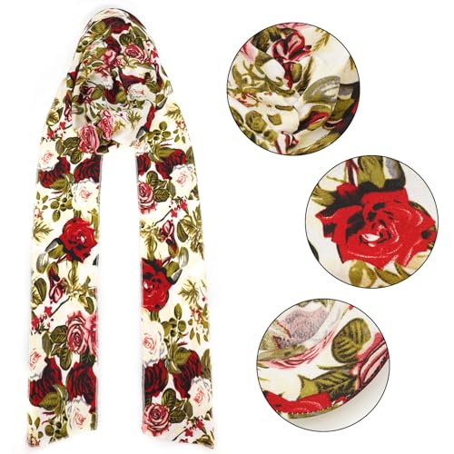 XYIYI Chemo Headwear for Womens Cancer Patients, Head Scarf Chemotherapy Headwraps Hat - color: Beige Flower