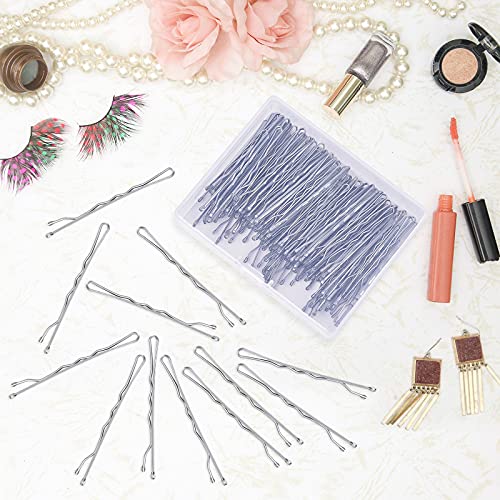 MORGLES Silver Bobby Pins for Gray Hair 120PCS 2Inches Hair Pins for Women with Box - color: Silver（2inch)