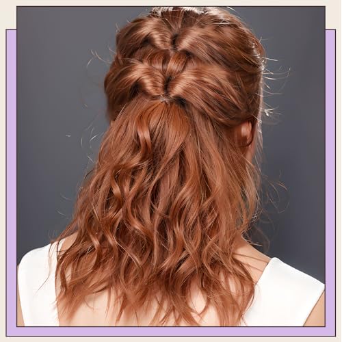 Teenitor 4pcs Pony Tail Hair Tools: 2 Pairs Pony Styling Loop, Pull Through & French Braiding Accessories for Women & Girls - Light Purple/White - color: Light Purple/White