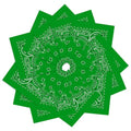 12 Pack Bandanas Unisex Paisley Cowboy Bandanas Bulk Multi Purpose Headband Scarf for Men Women Costume - color: Green, style: Modern