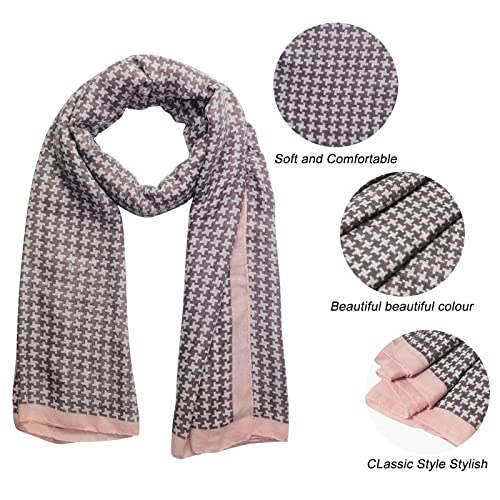 FINIZO Women's Fashion Scarves, Pashmina Wrap for All Season, Everyday Wear for Ladies, Solid Color Bridesmaid Gifts - color: 39pink