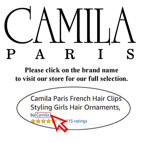 Camila Paris AD27/2 French Twist Stick Hair Pin, Set of 2 Black, Girls Chopsticks Hair Pins for Girls Spiral Updo Chignon Bun Holder, Styling Hair Accessories for Women, Made in France - color: Black