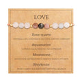 Empath Anxiety Calming Protection Bracelets Gifts for Her, Natural Healing Natural Stone Beaded Bracelet Healing Bracelets Jewelry for Women - color: LOVE