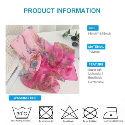 Xyueanlo Fashion Scarves for Women Lightweight Elegant Scarf Sunscreen Wraps Shawls - color: Rose Red