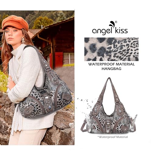 Angelkiss Hobo Purses and handbags for Women Satchel Handbag Women Purses Large Daily Shoulder Bags | Purses - color: Brown-leopard