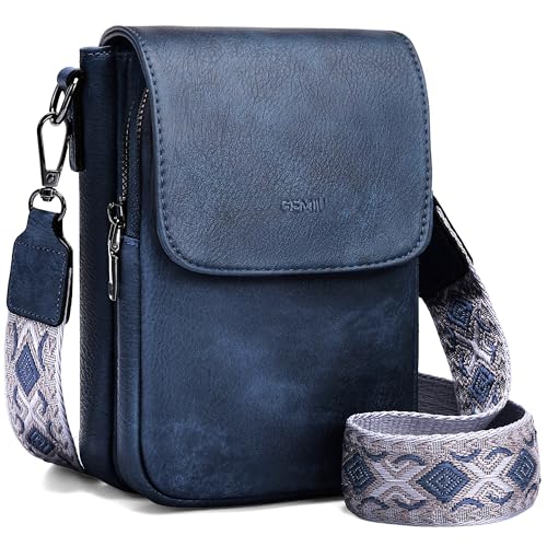 GEMIU Small Crossbody Bags for Women Cell Phone Purse Crossbody Wallet Purses with Card Slots - color: Blue