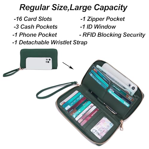 Purses And Wallets Set For Women Work Tote Satchel Handbags Shoulder Bag Top Handle Totes Purse With Matching Wallet - color: A51-3pcs/Set Darkgreen