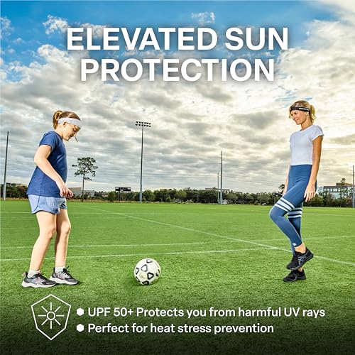 COLD FACTOR Cooling Headband for Women and Men – UPF 50+ Advanced Evaporative Comfort, Instant Cooling Sweatband for Outdoor Sports, Fitness, Yoga, Hiking, Running, and Workout - color: White