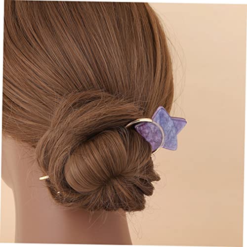 Mikinona 2Pcs Star Heart Hair Sticks for Women Stylish Hair Forks with Unique Design Smooth Surface for Gentle Grip for All Hair for Elegant Hairstyles
