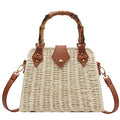 Cross Body Handbags for Women Straw Woven Beach Bag 2026 Summer Handmade Purses Wicker Rattan Bag Holiday - color: Beige