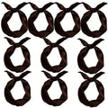 10 Pcs Long Thin Small Skinny Scarf Satin Neck Tie Ribbon Choker for Women Girls - color: Coffee