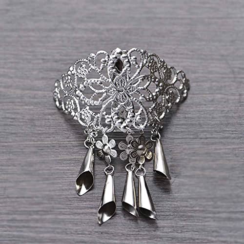 2 Pcs Vintage Hiar Clip with Stick Tassel Hair Pin Hair Slide Metal Hair Bun Holder Hair Barrette Hair Accessories for Women and Girls