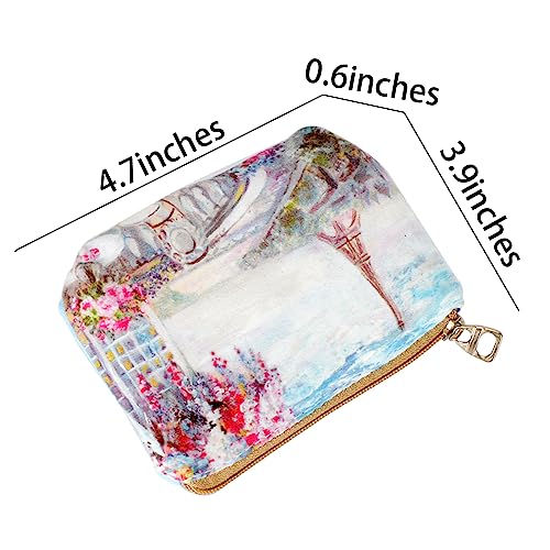 Women and Girls Cute Fashion Coin Purse Wallet Bag Change Pouch Key Holder - color: Iron Tower