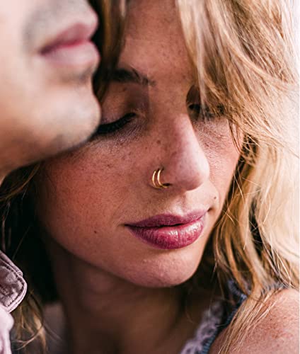 5-18 Pcs Nose Rings Hoops Fake Nose Ring Fake Septum Fake Lip Rings Fake Septum Piercing Fake Nose Piercing Fake Nose Hoop Double Hoop Nose Ring Fake Double Nose Ring Nose Cuffs Faux Nose Rings Clip On Cartilage Hoop Earring - color: C1: 18Pcs Gold Black