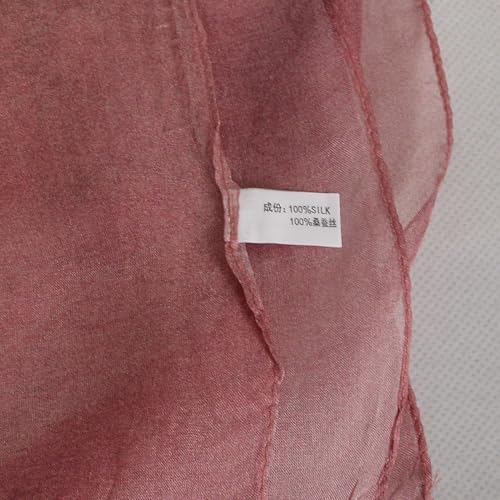 100% Mulberry Silk Women's Neck Silk Scarf-Lightweight Shawl,FLoral Print Beach Silk Wrap-Scarves for Photography - color: Dark Pink Lily