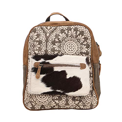 Myra Bag Floral Purses for Women - Genuine Leather and Canvas Floral Purse with Flower Print, Flower Handbags for Women - style: Clique Backpack Bag