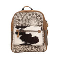 Myra Bag Floral Purses for Women - Genuine Leather and Canvas Floral Purse with Flower Print, Flower Handbags for Women - style: Clique Backpack Bag