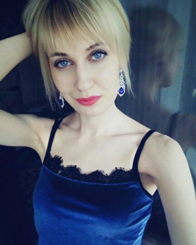 Women's Alloy Teardrop Crystal Chandelier Dangle Earrings - color: D-blue