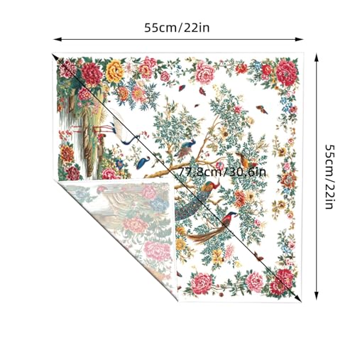 Head Scarf Hair Neck Scarves for Women Fashion Silk Satin Purse Bag Scarfs Handbags Bandana Neckerchief - color: Animal Forest Floral