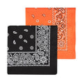 Levi’s All-Gender Multi-Purpose Bandana Gift Set – Headband, Wrap, Face & Neck Coverage - color: Orange/Black, size: Pack 2