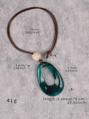 Chunky Necklace for Women Boho Pendant Necklace Statement Western Choker Necklaces for Women Vintage Bohemian Jewelry - style: Bohemian Pendant Necklace
