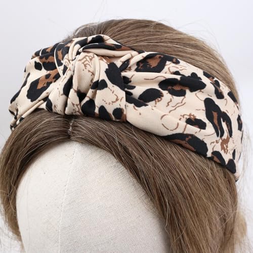 Leopard Parttern Headbands for Women Wide Knotted Headbands Fashion Hair Bands-Leopard Print - color: Leopard Parttern