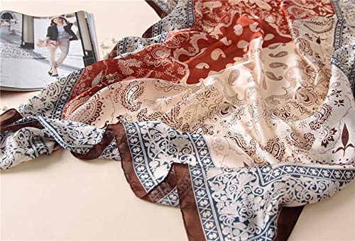 Silk Scarf Mulberry Silk Fashion Scarves Long Lightweight Shawl Wrap … - color: W17