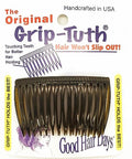 Good Hair Days Grip-Tuth Combs 40415 Set of 2, Tortoise Shell Color 2 3/4" Wide - color: Brown