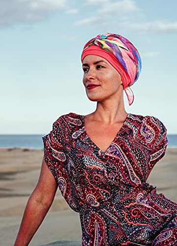 Chemo Headwear Turbans for Women Long Hair Head Scarf Headwraps Cancer Hats - color: Geometrical Drawing
