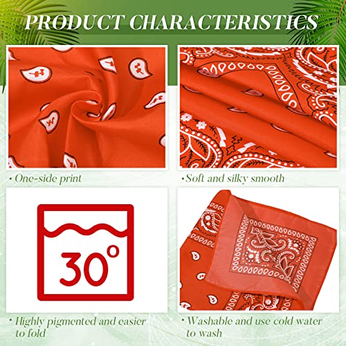 Handepo 200 Pcs Bandanas Bulk Paisley Bandanas Unisex Head Wrap Scarf Cowboy Headband Handkerchief for Women Men - color: Multicolor