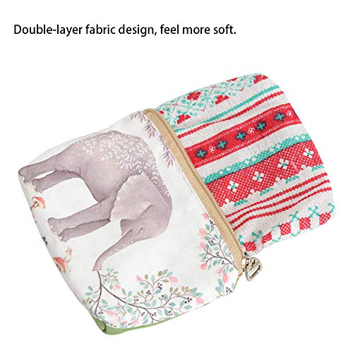 Women and Girls Cute Fashion Coin Purse Wallet Bag Change Pouch Key Holder - color: Cute Forest Elephant