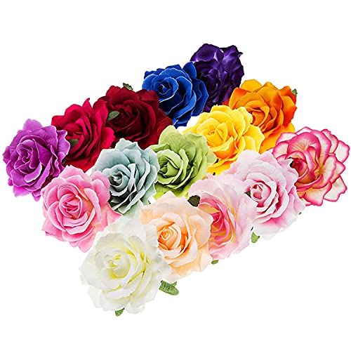 Hair Flower Clips Brooch Boutique Hair Accessories Bohemia Hairpins for Women Girls (White) 1 Count (Pack of 1) - color: White