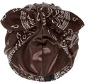 Ababalaya Satin Lined Beanies for Women Chemo Headwear Silky Lined Cotton Sleeping Cap - color: Brown