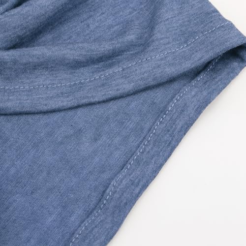 DRESHOW 5 Pack Knotted Headwraps for Women African Turban Pre-Knotted Beanie Headwraps Hair Covers - color: 5 Pack Donuts: Blue, Lake Green, Pink, Grey, Black