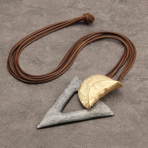 Boho Necklaces for Women Chunky Circle Necklace Layered Boho Circle Leather Choker Necklace Long Vintage Necklaces Bohemian Jewlery Gifts - style: Big Pendant Necklace