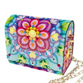 C'eitura Mandala Diamond Art Wooden Clutch with Chain, DIY 5D Rhinestone Shoulder Bag, Boho Style Purse, Festival Gift for Women - color: SKB203